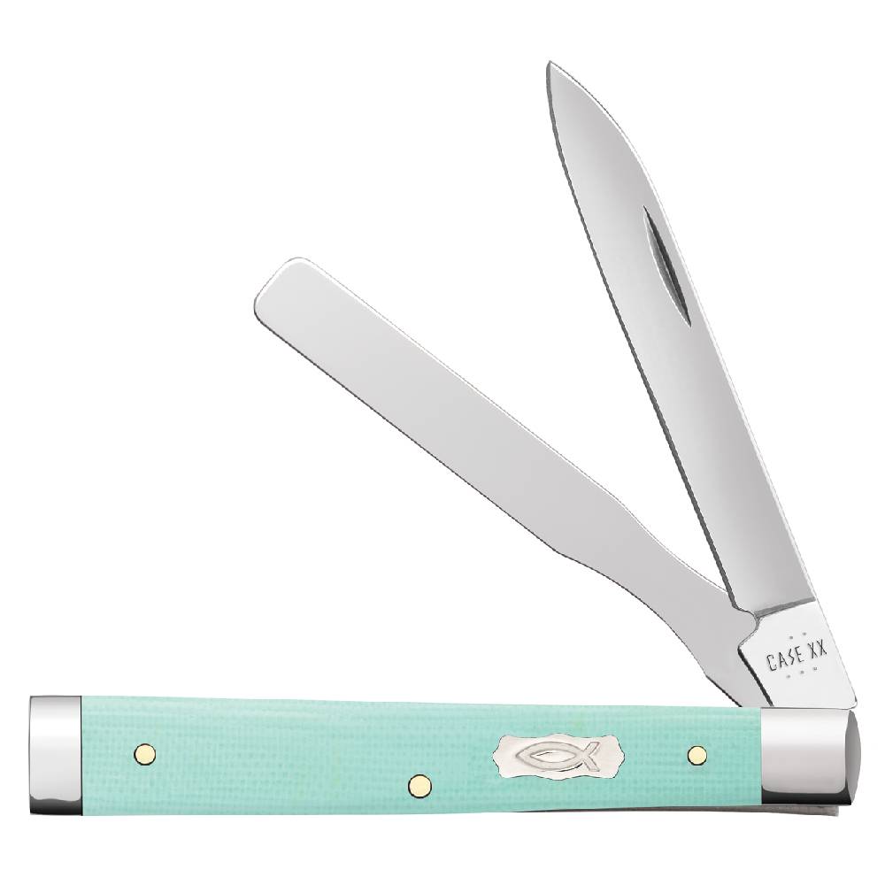 Case Smooth Baby Doc - Ichthus Seafoam Green G-10 Knives - Knives W.R. Case