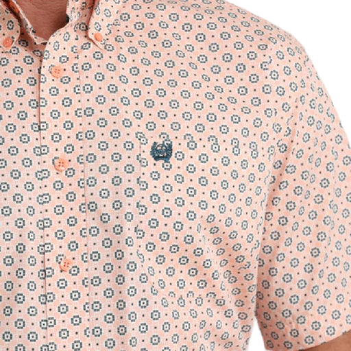 Cinch Men's Geo Coral Button Down Shirt MEN - Clothing - Shirts - Short Sleeve Cinch