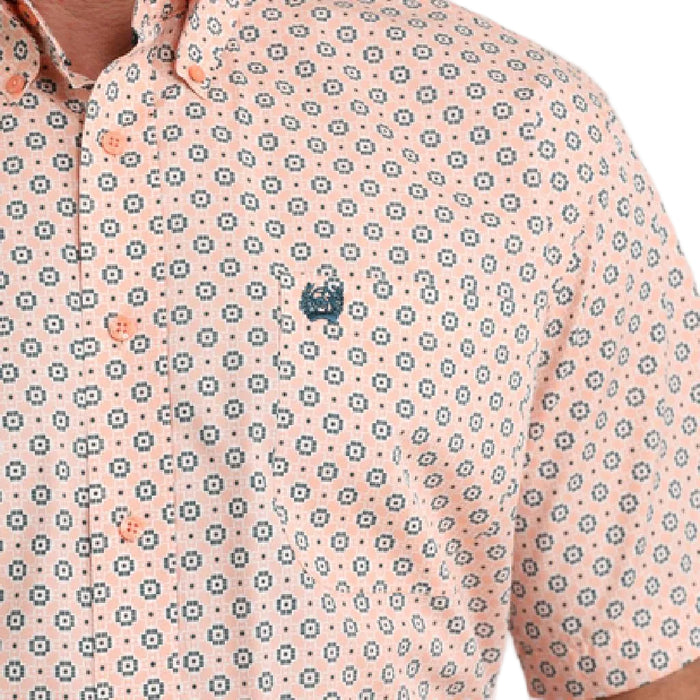 Cinch Men's Geo Coral Button Down Shirt