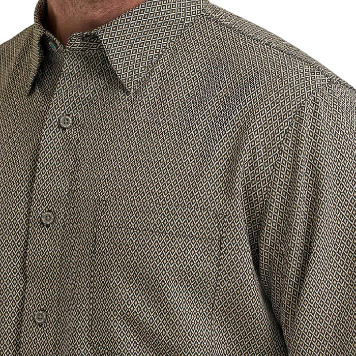 Wrangler Men's Cody Johnson Classic Fit Print Button Down
