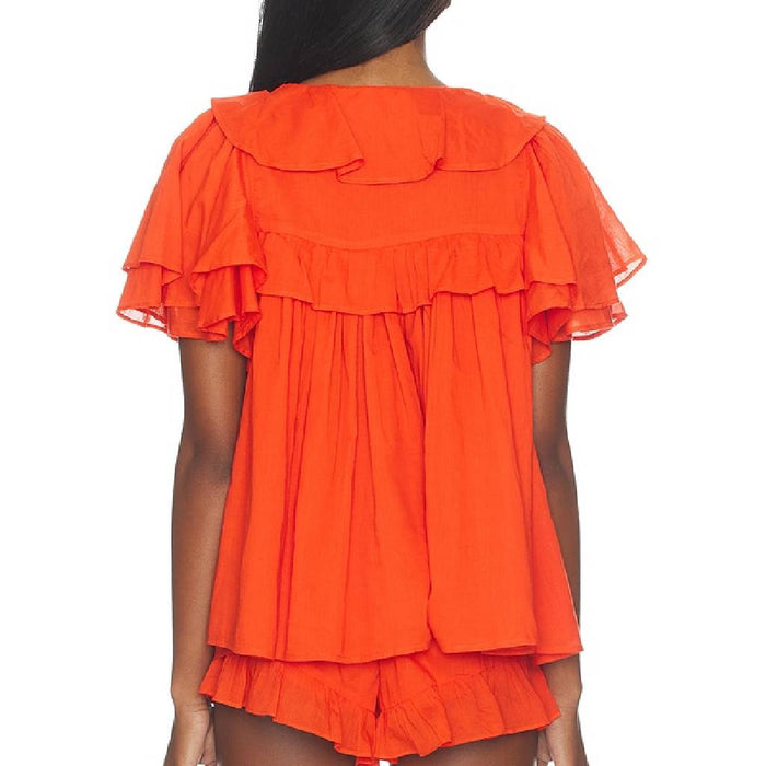 Show Me Your Mumu Rosalie Ruffle Top WOMEN - Clothing - Tops - Short Sleeved Show Me Your Mumu