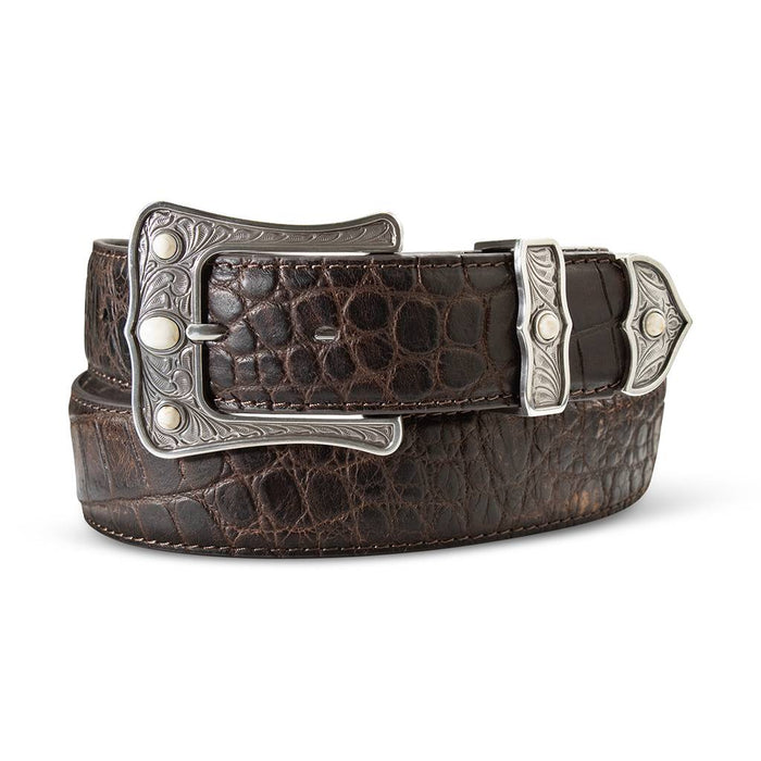 Ariat Women's 1 1/2" Croc Print Brown Belt WOMEN - Accessories - Belts M&F Western Products