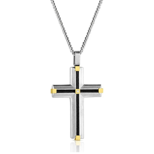 Montana Silversmiths Golden Points Cross Necklace MEN - Accessories - Jewelry & Cuff Links Montana Silversmiths