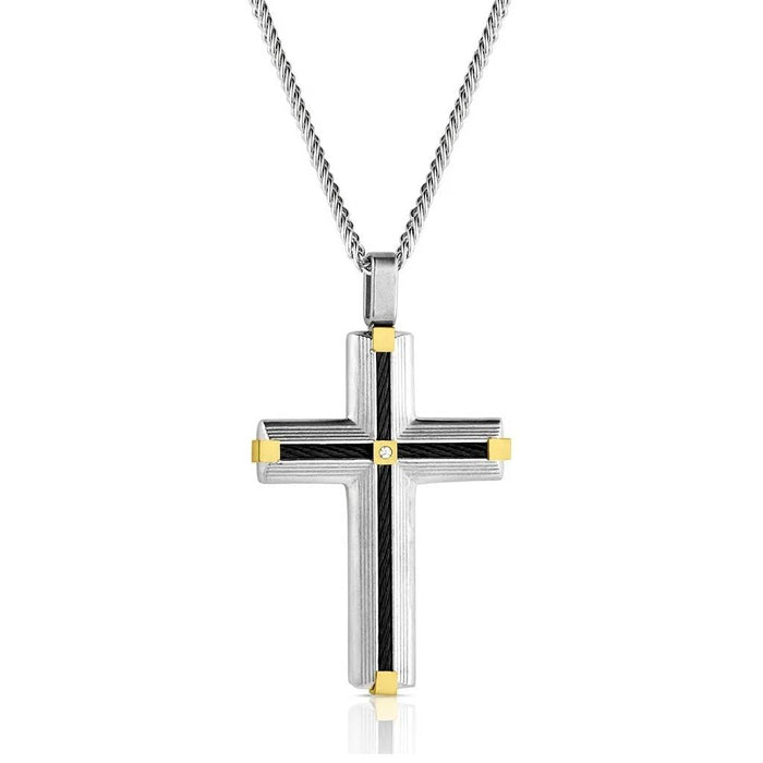 Montana Silversmiths Golden Points Cross Necklace MEN - Accessories - Jewelry & Cuff Links Montana Silversmiths