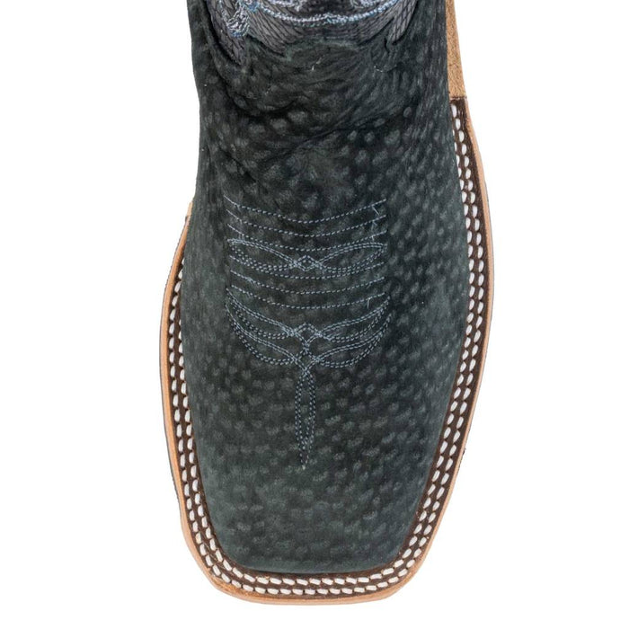 Anderson Bean Men's Square Toe Grey Carpincho Black Chex Western Boot MEN - Footwear - Exotic Western Boots Anderson Bean Boot Co.