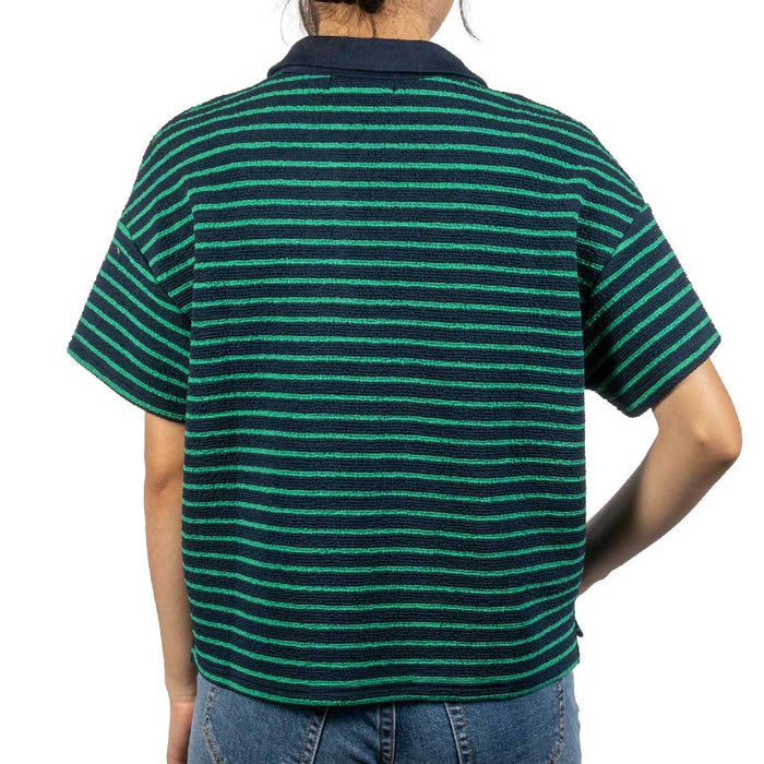 Sadie & Sage Jetty Stripe Polo Top WOMEN - Clothing - Tops - Short Sleeved Sadie & Sage