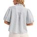 Striped Blue Ruffled Top WOMEN - Clothing - Tops - Short Sleeved En Merci