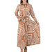 Uncle Frank Geo Caramel Midi Shirt Dress WOMEN - Clothing - Dresses Uncle Frank