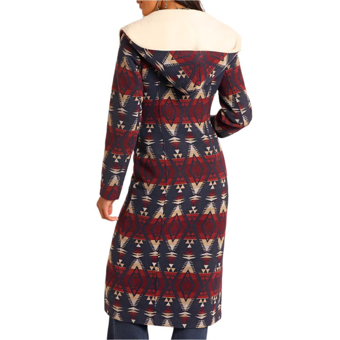 * Powder River Women's Aztec Jacquard Long Wool Coat - FINAL SALE WOMEN - Clothing - Outerwear - Jackets Panhandle