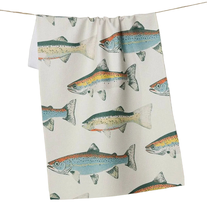 Geometry Hooked on Fishing Tea Towel HOME & GIFTS - Tabletop + Kitchen - Kitchen Decor Geometry