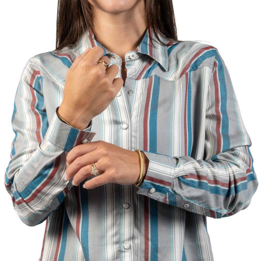 Cruel Denim Women's Stripe Snap Shirt WOMEN - Clothing - Tops - Long Sleeved Cruel Denim