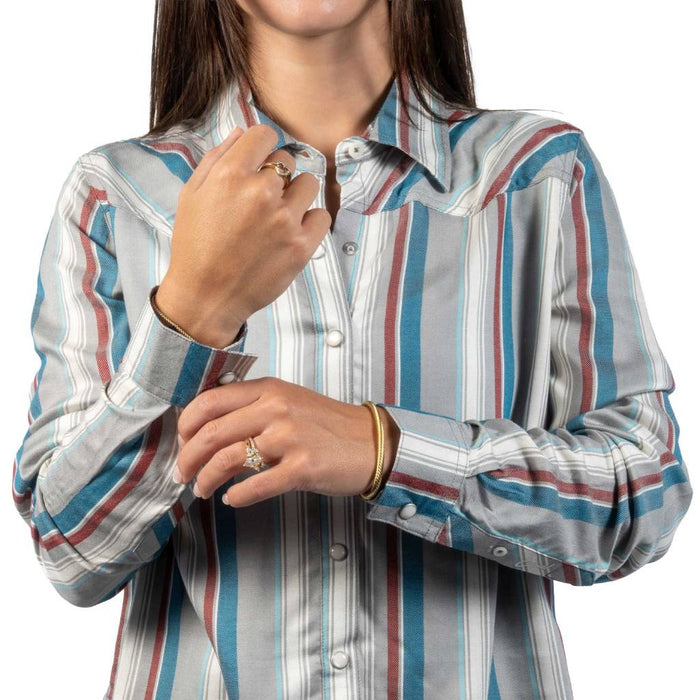 Cruel Denim Women's Stripe Snap Shirt WOMEN - Clothing - Tops - Long Sleeved Cruel Denim
