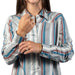 Cruel Denim Women's Stripe Snap Shirt WOMEN - Clothing - Tops - Long Sleeved Cruel Denim