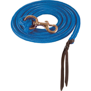 Poly Cowboy Lead Rope Tack - Lead Ropes Mustang Blue  