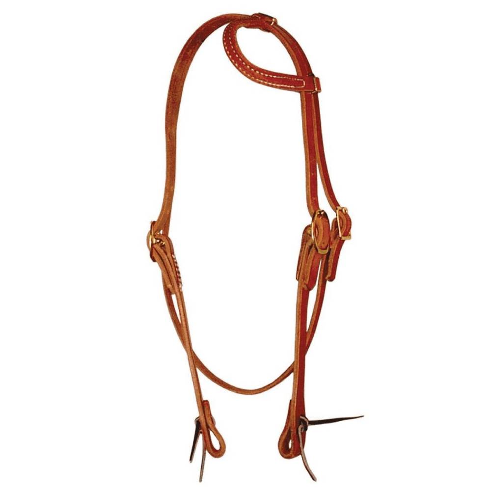 Teskey's One Ear Headstall with Throat Latch Tack - Headstalls Teskey's