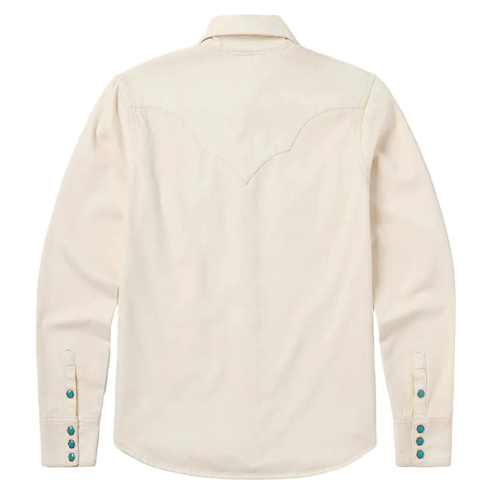 Stetson Women's Turquoise Snap White Denim Western Shirt WOMEN - Clothing - Tops - Long Sleeved Stetson