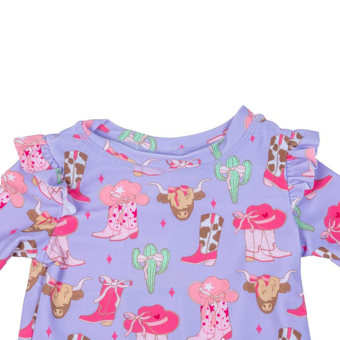 Ruffle Butts Howdy Darlin' Toddler Girl's Rash Guard 2 Piece Swim Suit KIDS - Girls - Clothing - Surf & Swimwear Ruffle Butts/Rugged Butts