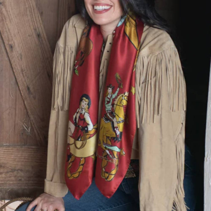 Fringe Scarves "Always Saddle Your Own Horse" Long Wild Rag ACCESSORIES - Additional Accessories - Wild Rags & Scarves Fringe Scarves   