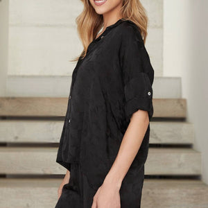 Silky Lattice Print Shirt WOMEN - Clothing - Tops - Long Sleeved Milio Milano   