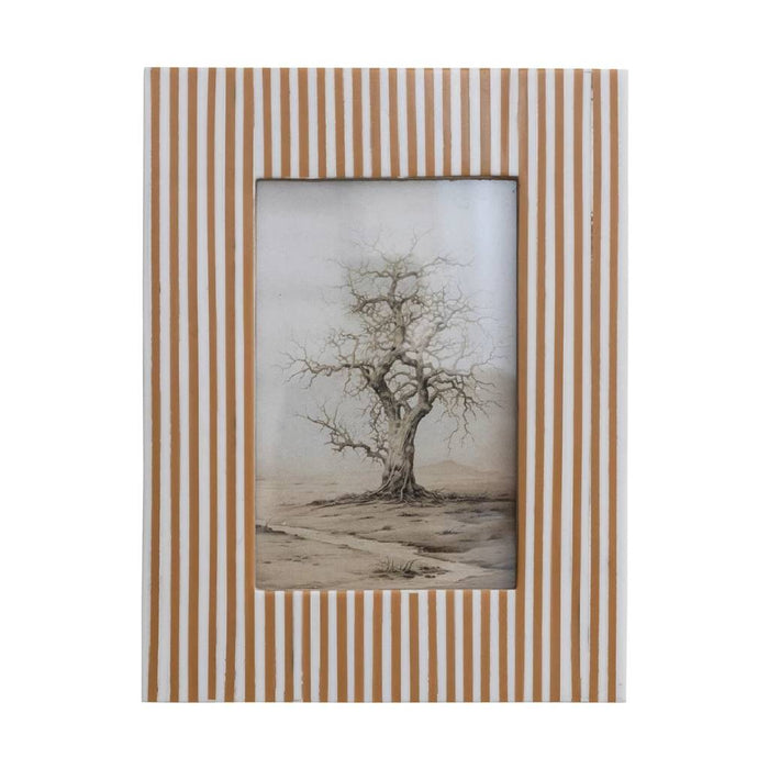 Resin Stripe Photo Frame HOME & GIFTS - Home Decor - Decorative Accents Creative Co-Op