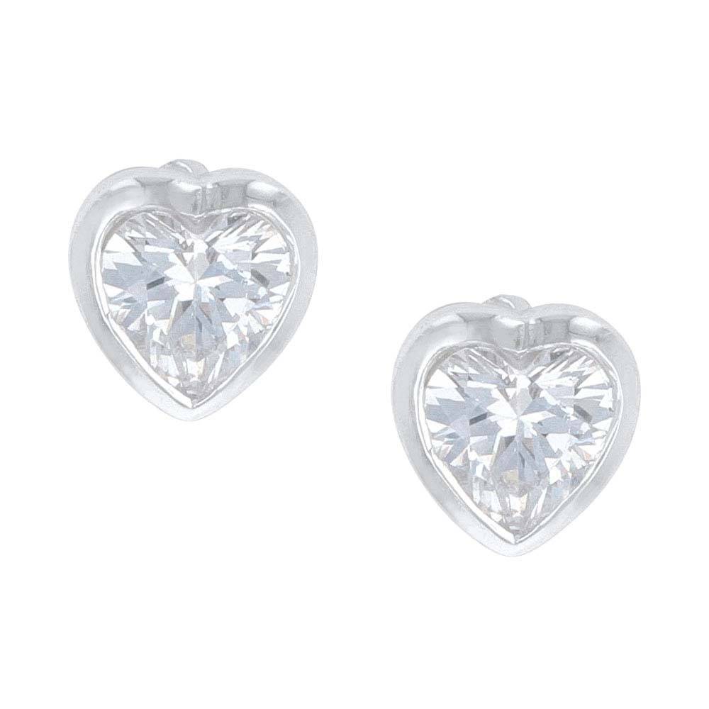 Montana Silversmiths Tiny Heart Crystal Earrings WOMEN - Accessories - Jewelry - Earrings Montana Silversmiths   