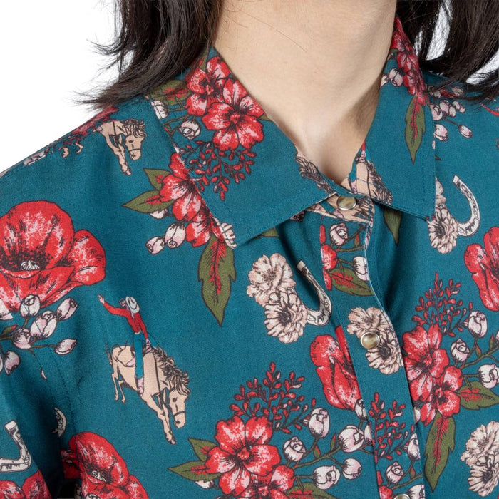 Panhandle Slim Women's Floral Print Pearl Snap Western Shirt