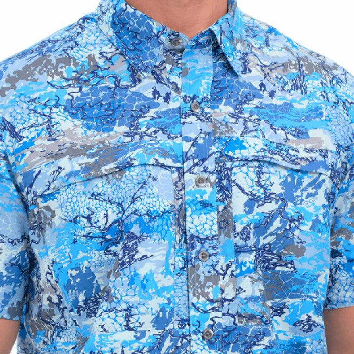 GameGuard Explorer Digital Blue Button Down Shirt