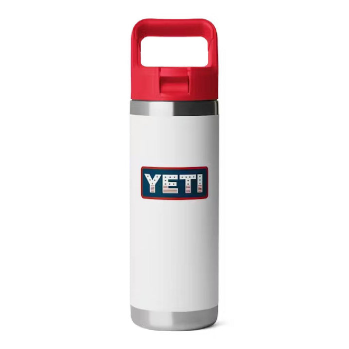 Yeti Rambler 18oz Straw Bottle - White/Rescue Red HOME & GIFTS - Yeti Teskeys
