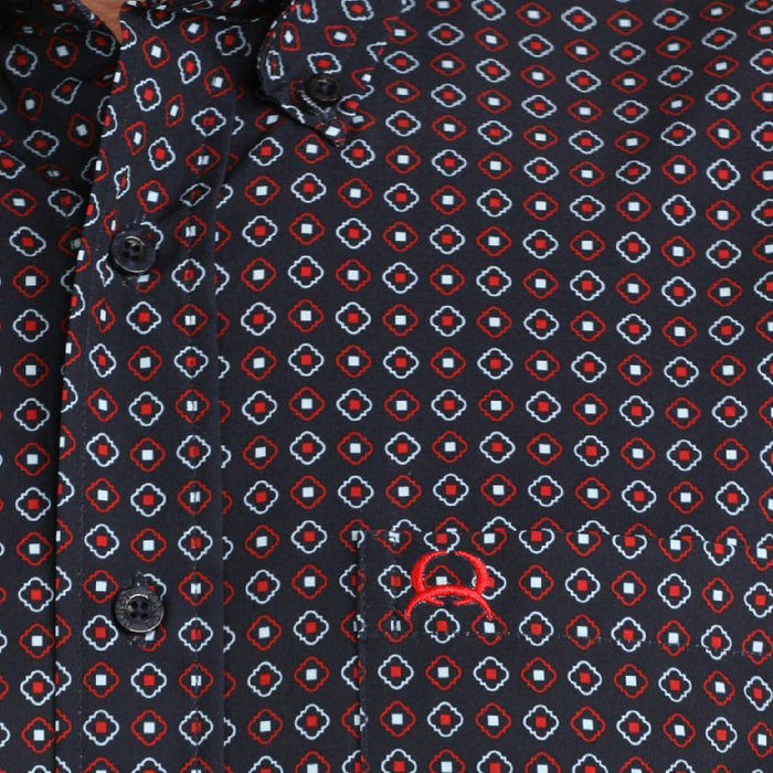 Cinch Men's Arenaflex Geo Navy Button Down Shirt