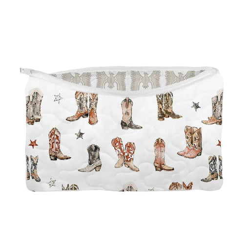 Thunderbird Boots Neutral Makeup Bag Small ACCESSORIES - Luggage & Travel Ida Mae Home