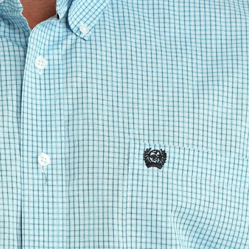 Cinch Men's Plaid Blue Button Down Shirt MEN - Clothing - Shirts - Long Sleeve Cinch