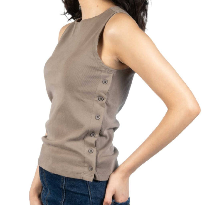 Dylan Everly Soft Brown Top WOMEN - Clothing - Tops - Sleeveless Dylan