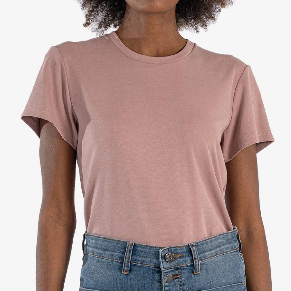 Kut Remington Scoop Neck Shirt - Mauve Rose WOMEN - Clothing - Tops - Short Sleeved Kut from the Kloth