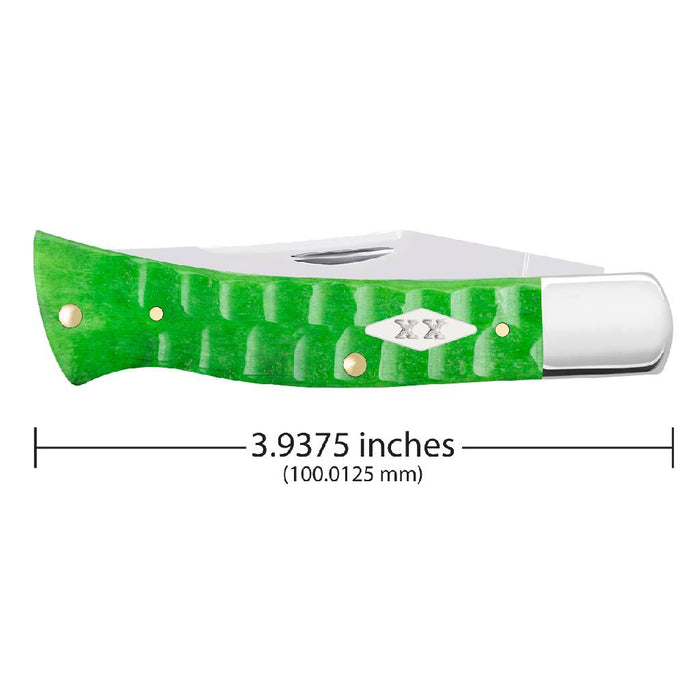 Case Bright Green Bone - Gator Jig Case Axe Handle Knives W.R. Case
