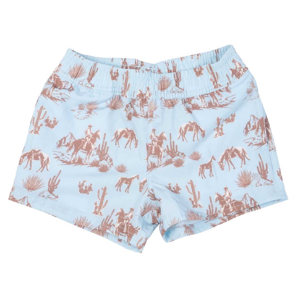 Rugged Butts Western Trail Boy's Blue Court Shorts KIDS - Boys - Clothing - Shorts Ruffle Butts/Rugged Butts