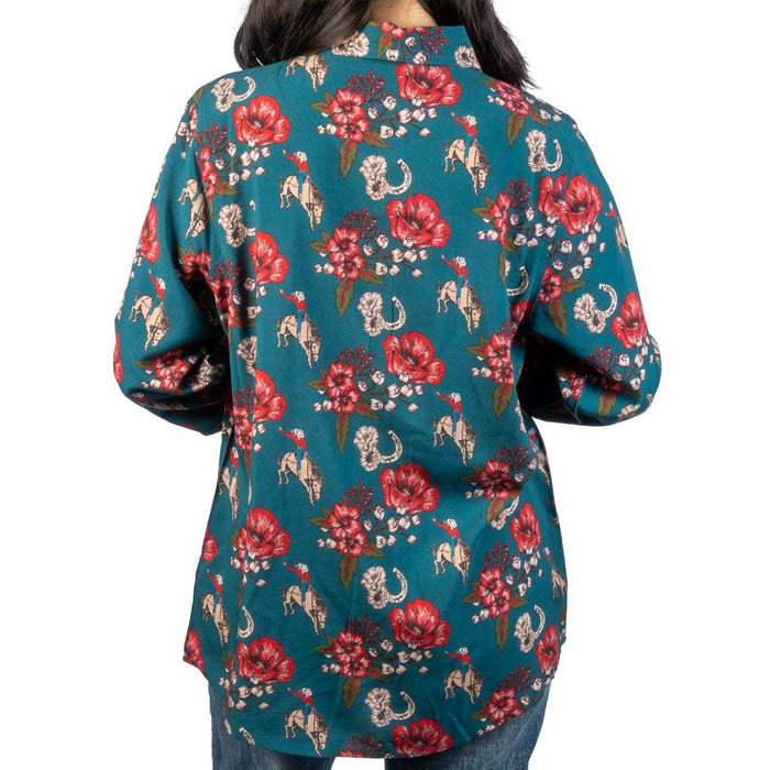 Panhandle Slim Women's Floral Print Pearl Snap Western Shirt