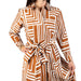 Uncle Frank Geo Caramel Midi Shirt Dress WOMEN - Clothing - Dresses Uncle Frank