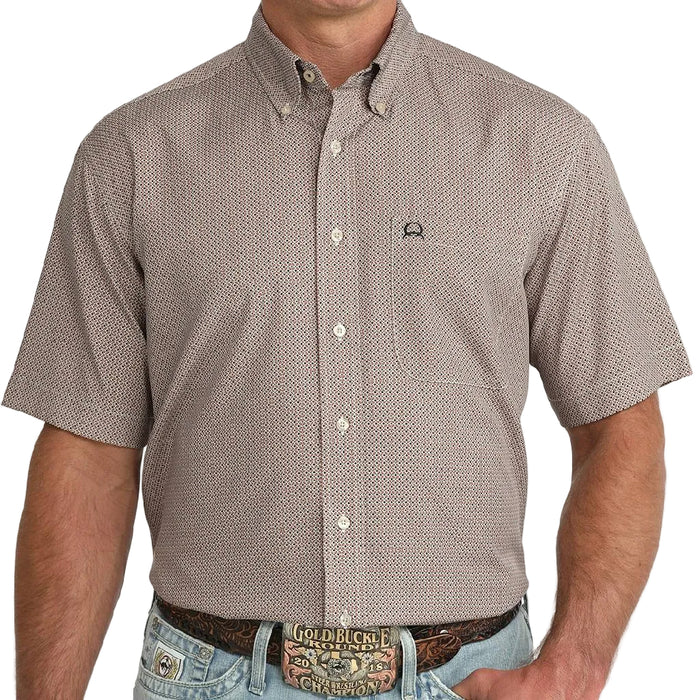 Cinch Men's Arenaflex Geo Brown Button Down Shirt