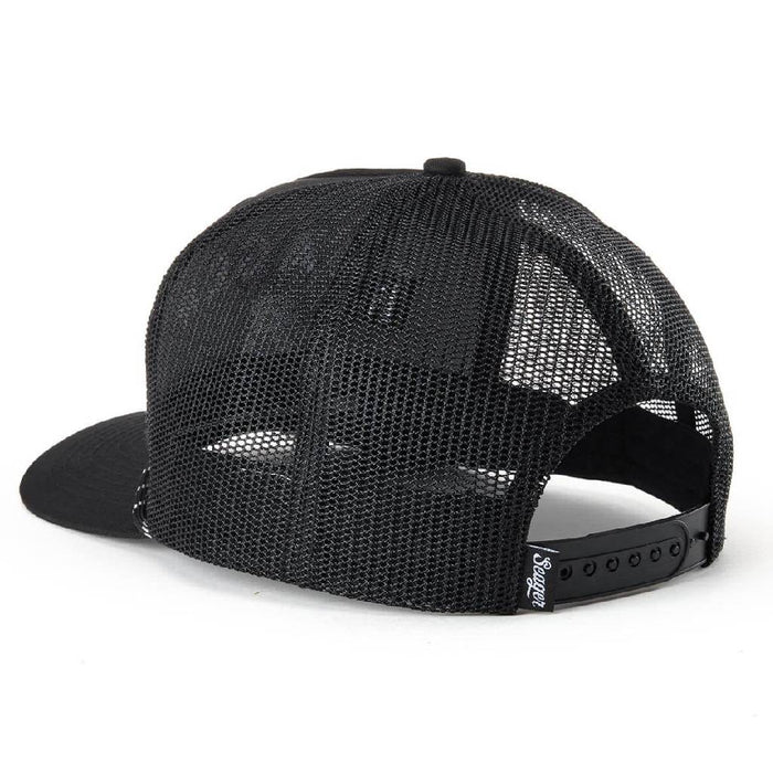 Seager Branded Black Trucker Snapback Cap