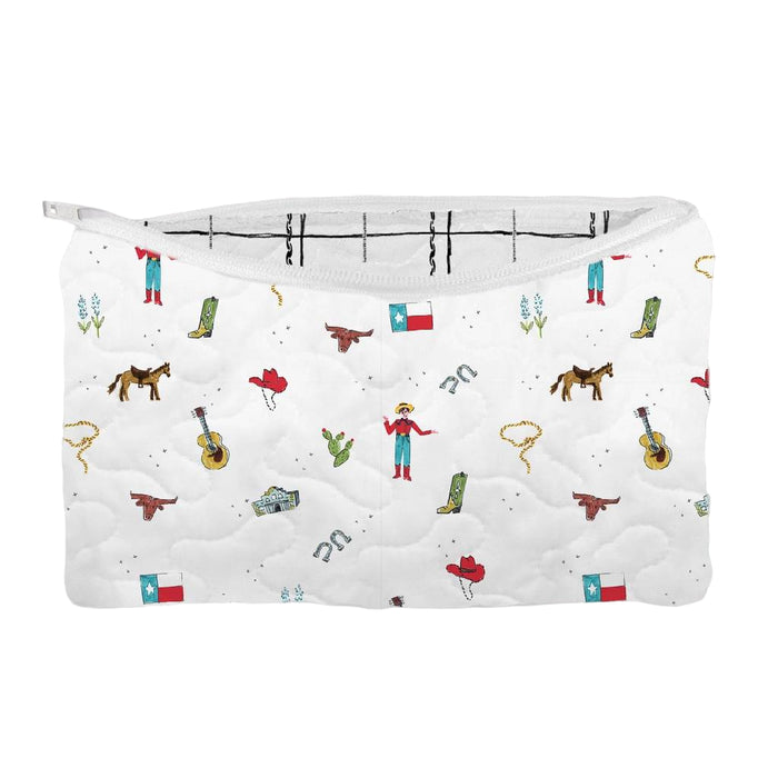 Texas Icons Makeup Bag - Small ACCESSORIES - Luggage & Travel Ida Mae Home