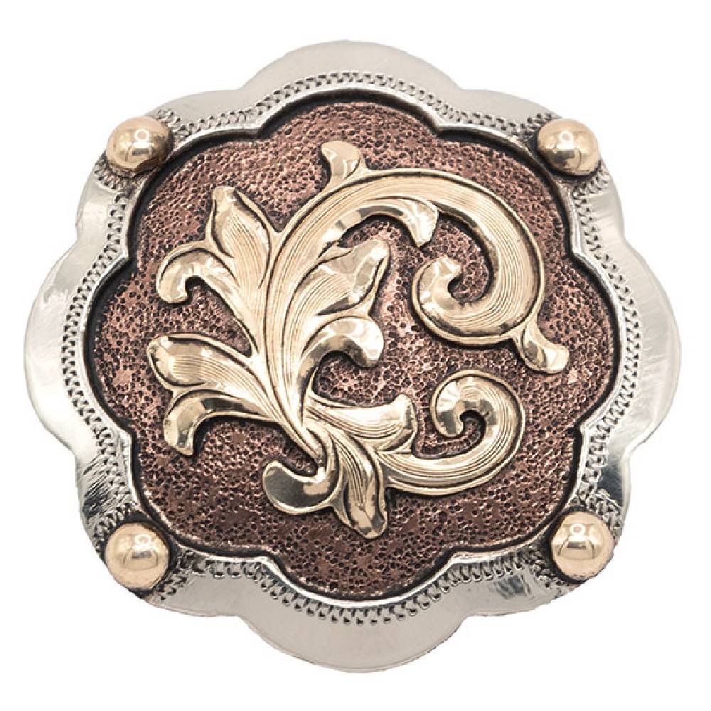 Floral Scroll Screw Back Concho Tack - Conchos & Hardware MISC