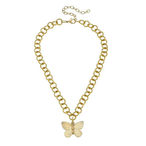 Gold Butterfly Necklace WOMEN - Accessories - Jewelry - Necklaces Susan Shaw