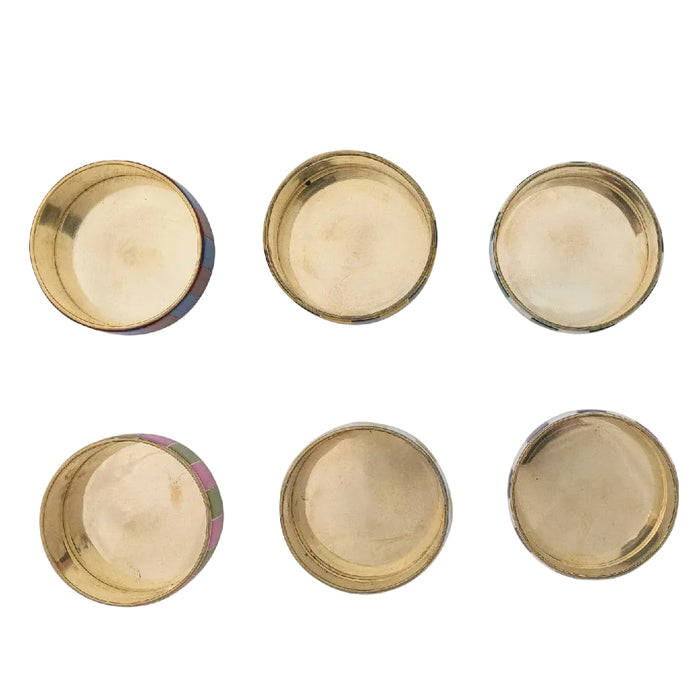 Brass & Resin Striped Box Home & Gifts - Home Decor - Decorative Accents Creative Co-Op