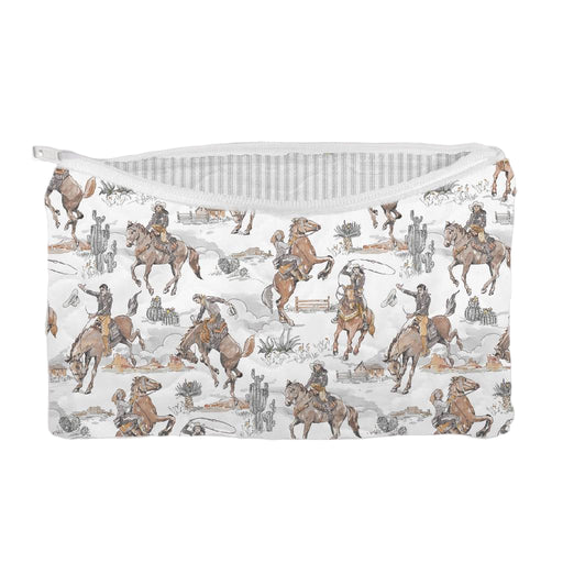 Birdie Cowgirl Neutral Small Quilted Makeup Bag ACCESSORIES - Luggage & Travel - Cosmetic Bag Ida Mae Home