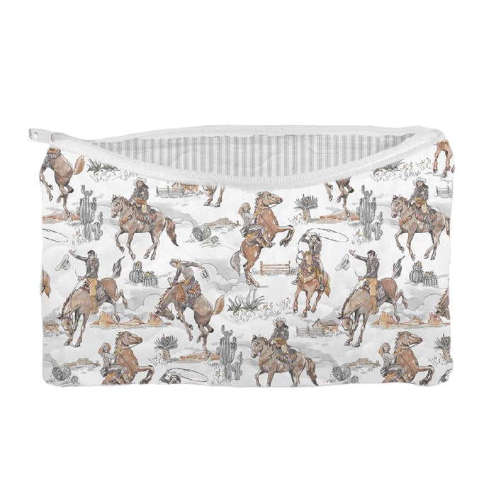 Birdie Cowgirl Neutral Small Quilted Makeup Bag ACCESSORIES - Luggage & Travel - Cosmetic Bag Ida Mae Home