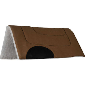 Mustang Canvas Pony Saddle Pad with Fleece Bottom Tack - Saddle Pads Mustang Brown