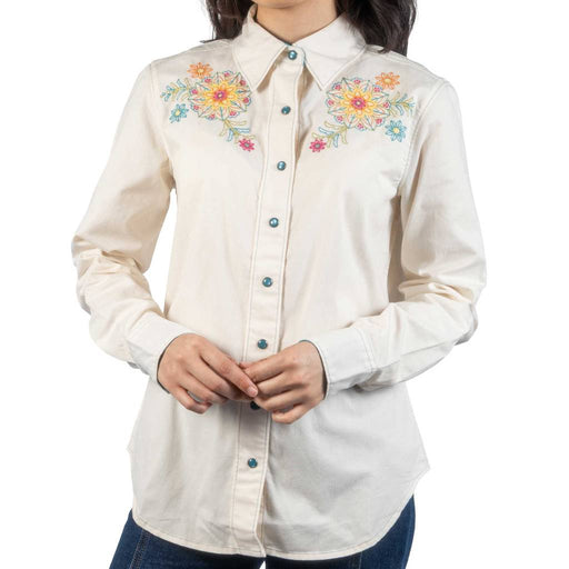 Cruel Denim Women's Embroidered Yoke Snap Shirt WOMEN - Clothing - Tops - Long Sleeved Cruel Denim