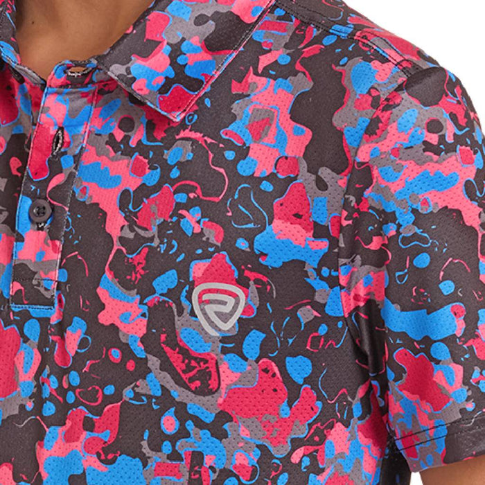 Rock & Roll Denim Boy's Camo Printed Black Polo Shirt