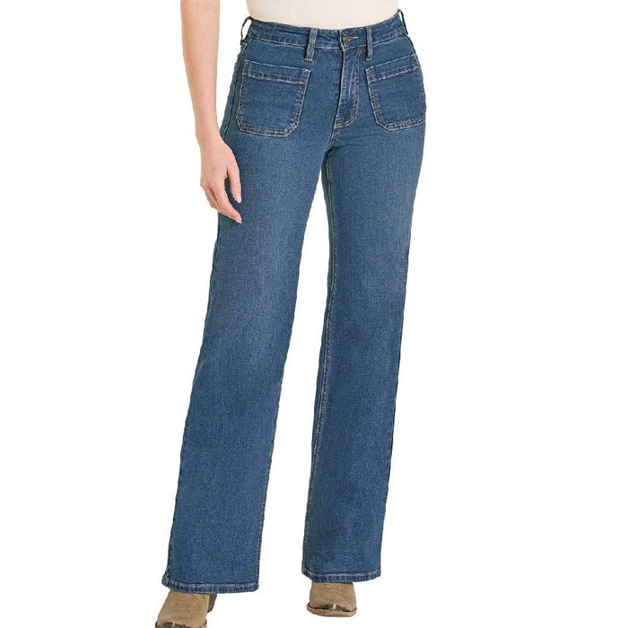 Rock & Roll Denim Patch Pocket Relaxed Wide Leg Jeans WOMEN - Clothing - Jeans Panhandle