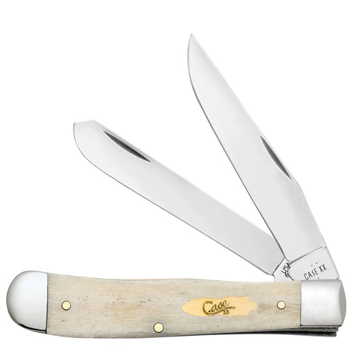 Case Trapper - Natural Bone - Brass Case Bomb Shield Knives W.R. Case